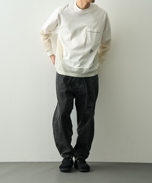 and wander（アンドワンダー） tシャツ 「and wander/アンドワンダー
