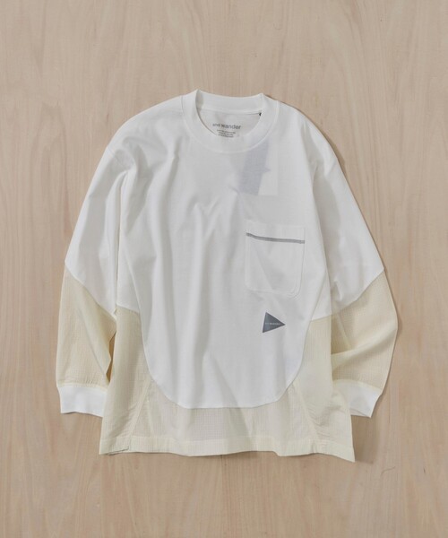 and wander（アンドワンダー） tシャツ 「and wander/アンドワンダー