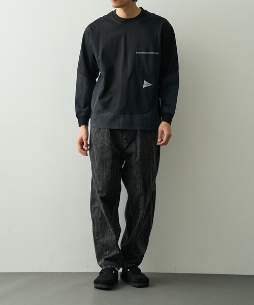 and wander（アンドワンダー） tシャツ 「and wander/アンドワンダー
