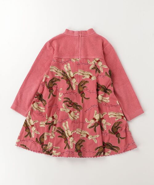 「Shirley Temple」 「KIDS」花柄長袖ワンピース 120 ピンク キッズ_画像2