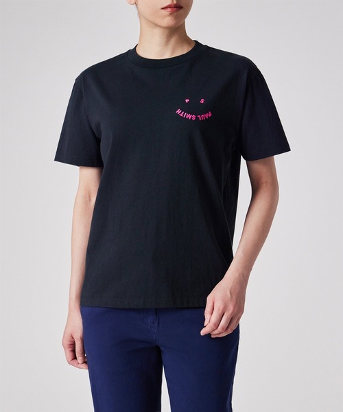 PS Paul Smith tシャツ ウィメンズ ”Happy” 半袖Tシャツ / 165406 232V PS Paul Smith tシャツ ウィメンズ ”Happy” 半袖Tシャツ / 165406 232V