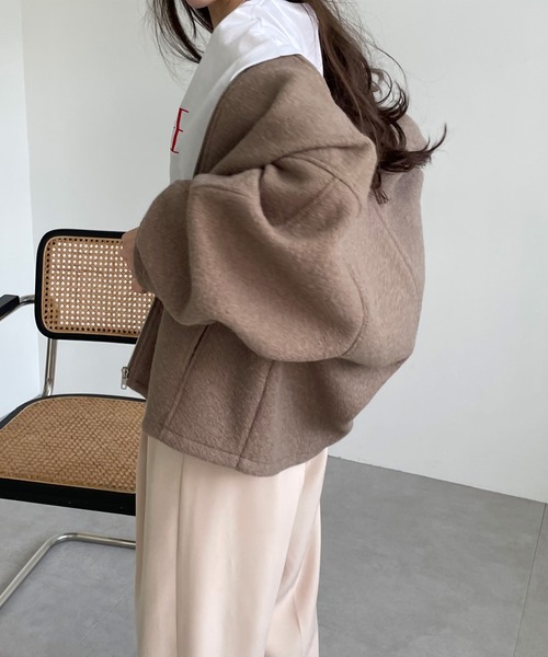 「andme」 ブルゾン M アイボリー レディース_画像3