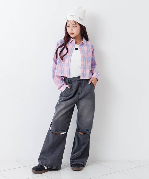 「algy」 「KIDS」長袖シャツ 150 オフホワイト キッズ_画像4