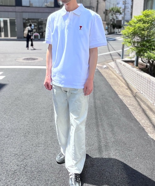 AMI Alexandre Mattiussi ポロシャツ 「AMI PARIS」アミ パリス Small