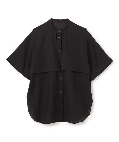 「UNFILO」 半袖ブラウス MEDIUM ブラック レディース_画像9