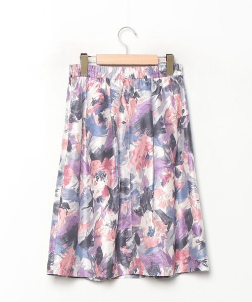 「UNITED ARROWS」 花柄フレアスカート - パープル レディース_画像2