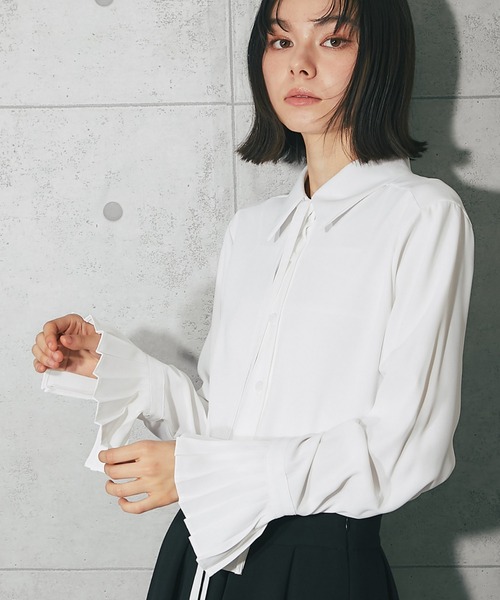 「SMILE ORCHID」 長袖シャツ M ホワイト レディース_画像8