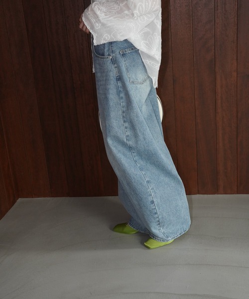「chuclla」 デニムパンツ S ブルー レディース_画像5