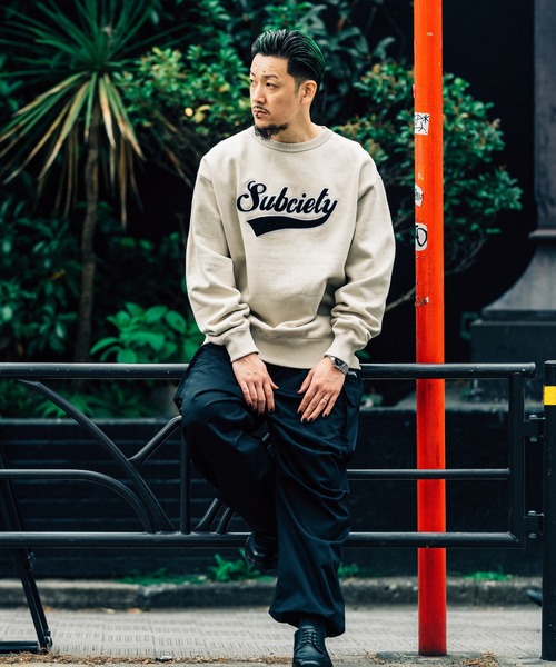 「Subciety」 長袖Tシャツ MEDIUM ベージュ メンズ_画像7
