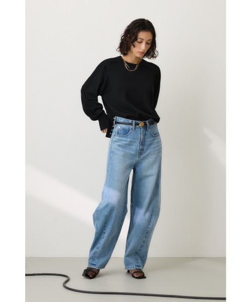 「crie conforto」 デニムパンツ SMALL ライトブルー レディース_画像4
