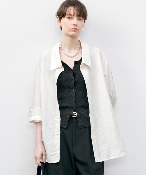 「tageechita」 長袖シャツ S グレー レディース_画像3