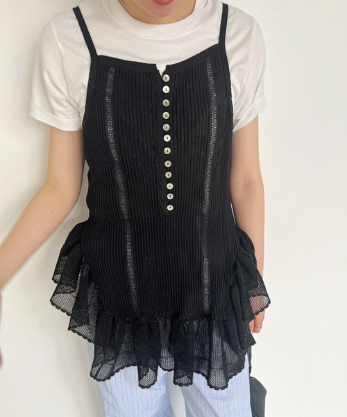 トップス tyn.TGOR Frill camisole SLOBE IENA（スローブイエナ） キャミソール 「追加」tyn.TGOR