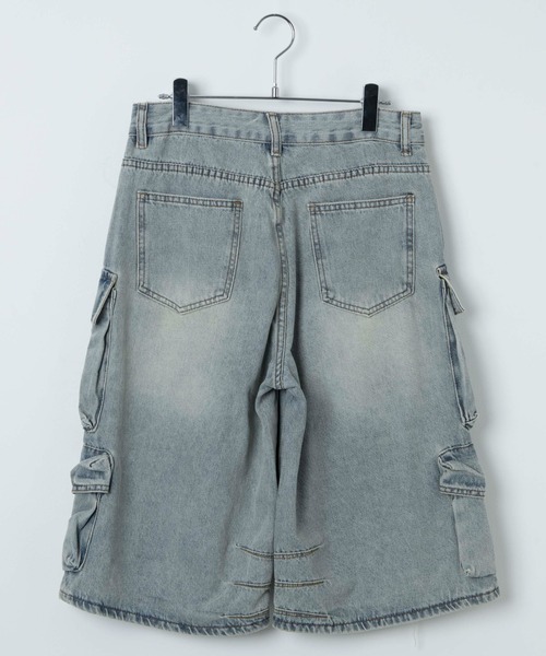 「Figments」 デニムハーフパンツ LARGE ブラック レディース_画像7