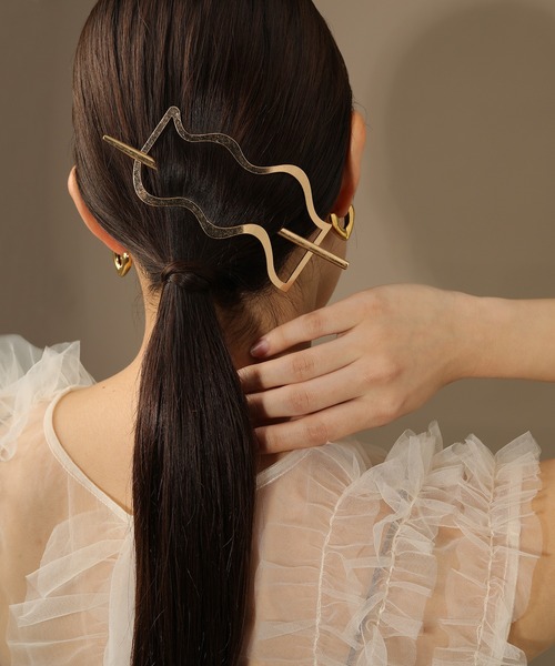 We shape HOPE かんざし　ゴールド voov 後ろ姿まで魅力的。メタルマジェステかんざし : ZOZOTOWN Yahoo