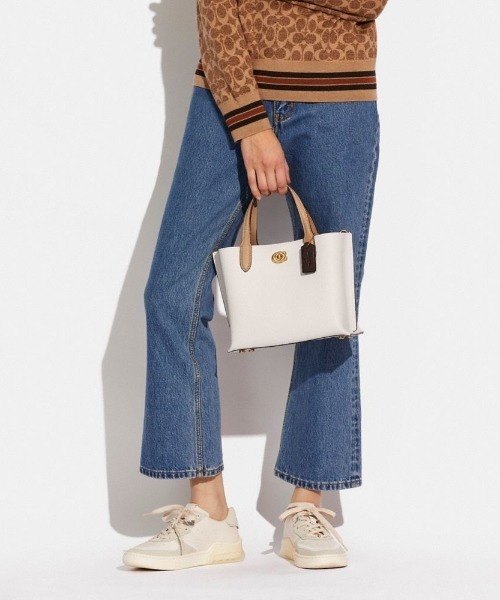 COACH トートバッグ ウィロウ トート 24 カラーブロック
