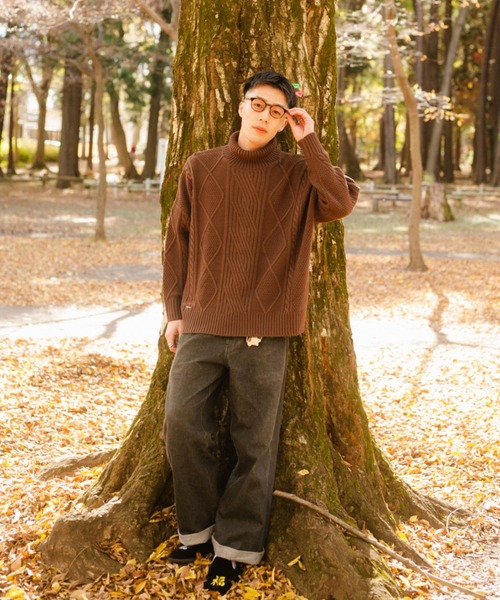 WudgeBoy ニット セーター cable turtleneck knit レディース