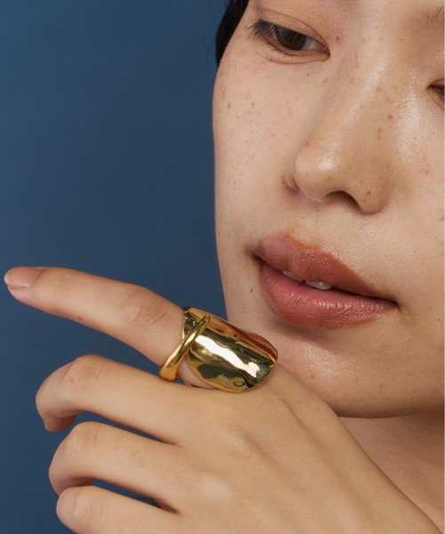 【美品】yoshikitty 指輪 リング 指輪 リング 「金属アレルギー対応」Benjamin asymmetry ring