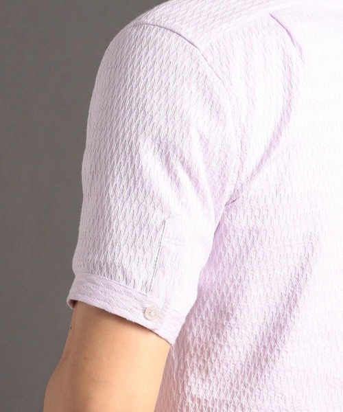 MONSIEUR NICOLE（ムッシュニコル） シャツ ヘリンボンジャカード