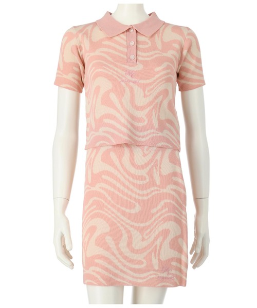 ANAP GiRL ワンピース 「ANAPGiRL×mochuコラボ」マーブル柄サマー  