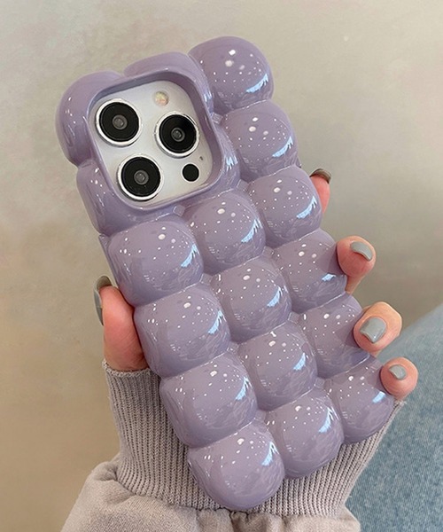 shopnikoniko スマホケース ぽこぽこ 立体的 12 13 14 15 iPhone