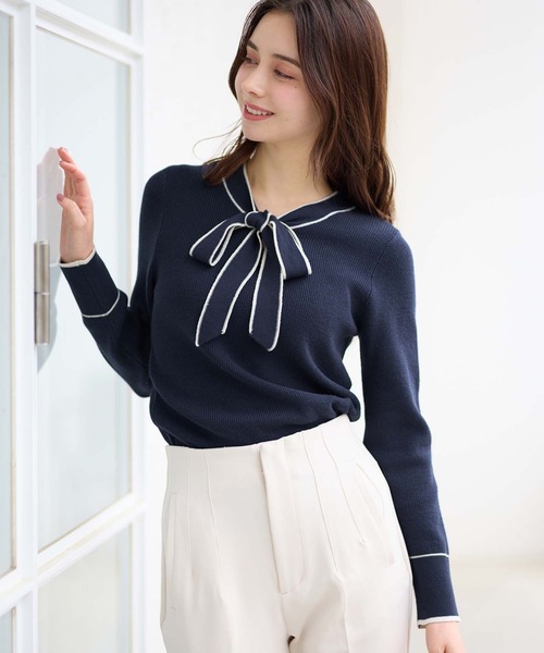 sheller♡ボウタイニットトップス sheller♡ボウタイニットトップス