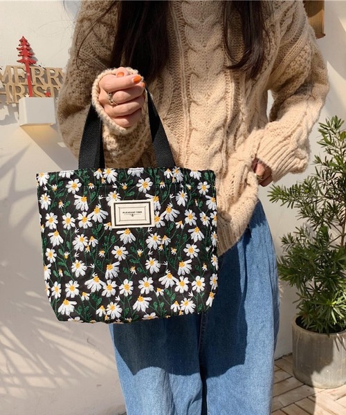 Mignonjour トートバッグ Mignonjour/デイジー柄ミニトートバッグ