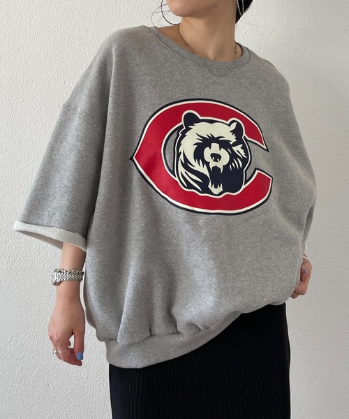 2017AW UNRELAX KUMA　スウェットトレーナ wee9s（ウィークス） トレーナー スウェット KUMA” half sleeve sweat
