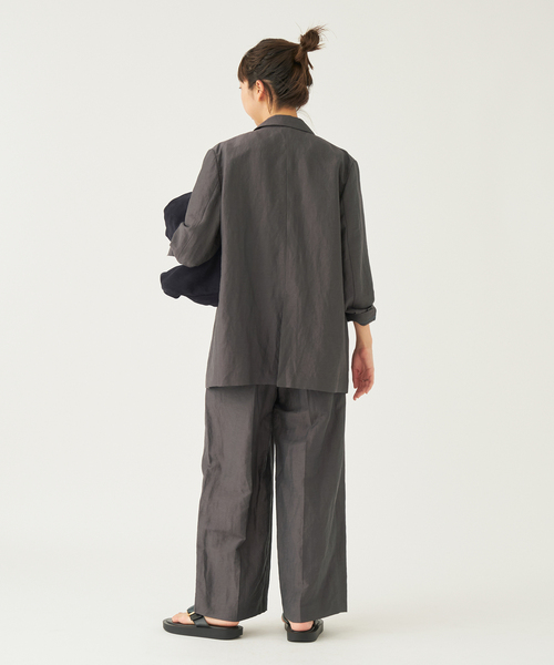plage パンツ スラックス VIS/LINEN TUCK WIDE レディース