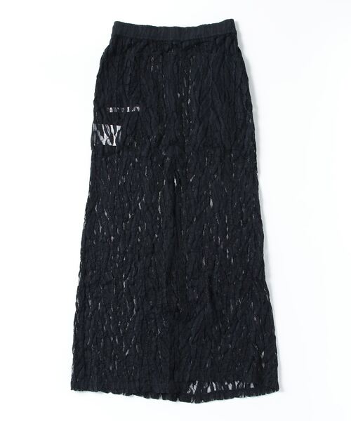 JOHN LAWRENCE SULLIVAN スカート UNEVEN LACE LONG SKIRT