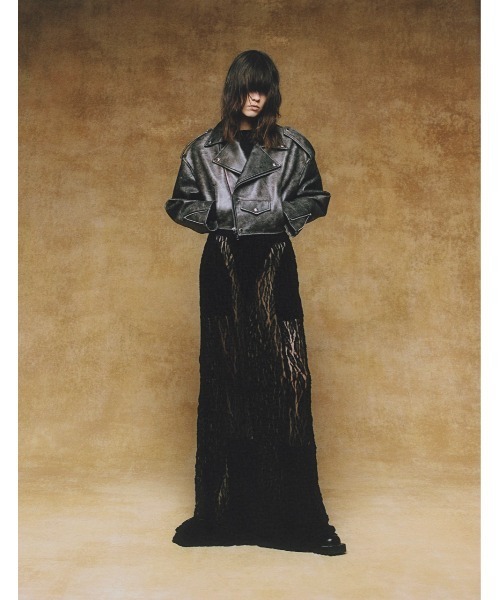 JOHN LAWRENCE SULLIVAN スカート JOHN LAWRENCE SULLIVAN スカート UNEVEN LACE LONG SKIRT