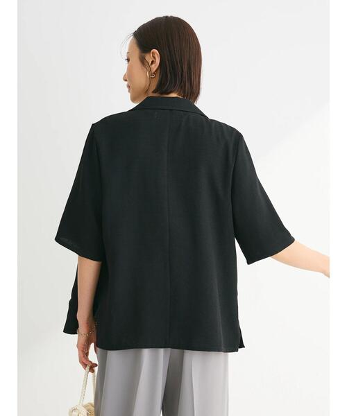 新品未使用タグ付き☆CLOCHE☆接触冷感五分袖テーラードジャケット CLOCHE】接触冷感シャツジャケット5分袖/512-85615 522-85615