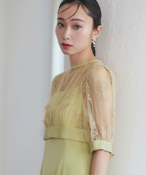 レーストップドレス 結婚式 オケージョンドレス DRESS LAB ドレス 「結婚式/オケージョンドレス」スカラレース