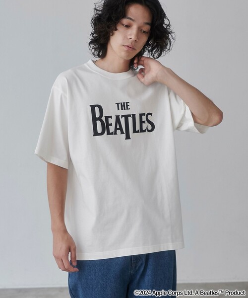 tシャツ 「THE BEATLES/ザ ビートルズ」ノースリーブTシャツ レディース LE CERCLE par rope' tシャツ 「THE BEATLES/ザ ビートルズ