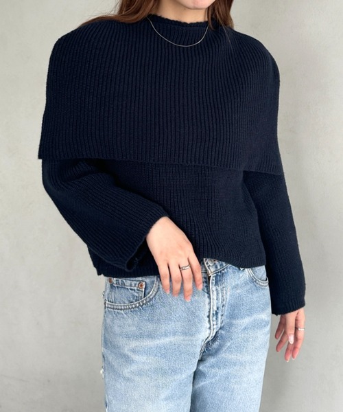 ニット セーター ケープニットトップス レディース : ZOZOTOWN Yahoo