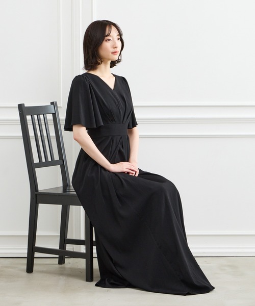 AIMER ドレス 「WEB限定」演奏会用デシン袖付きロングドレス