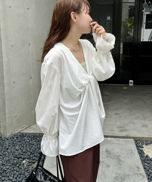 mystic ブラウス シャツ バックシャンブラウス レディース
