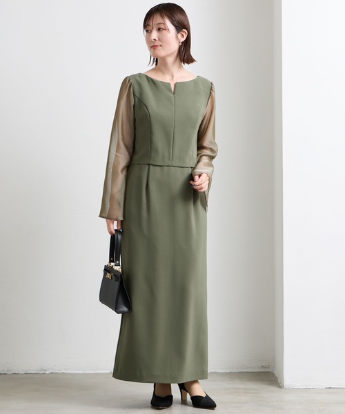 AIMER（エメ） ドレス キーネックタイトラインパーティードレス 結婚式