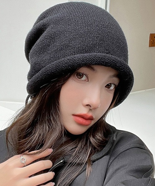 DAY CLOSET ニット帽 ニットキャップ レディース バックリボンマル