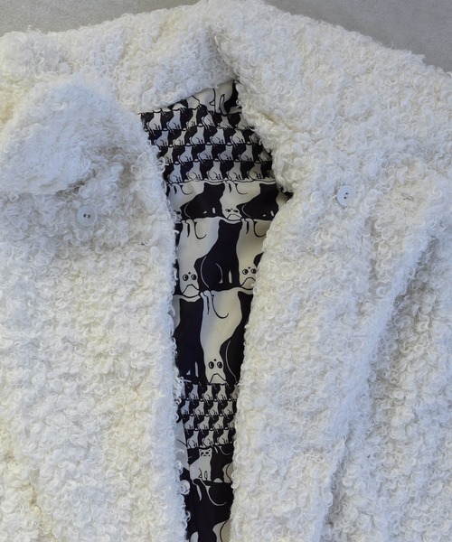 utatane ポンチョ コート プードルファーポンチョ ニコアンティーク