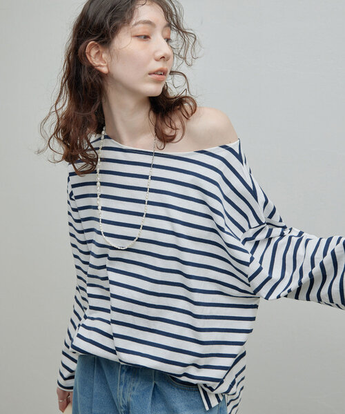 GALLARDAGALANTE tシャツ Tシャツ ボーダープルオーバー レディース 