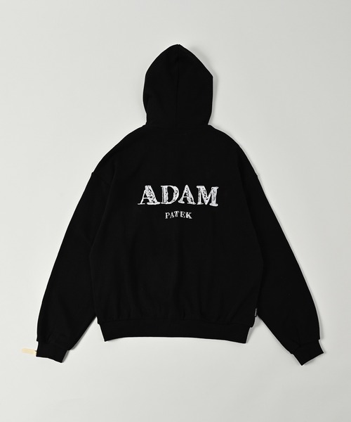 ADAM PATEK パーカー ADAMPATEK/logo zip up hoodie/ロゴ刺繍