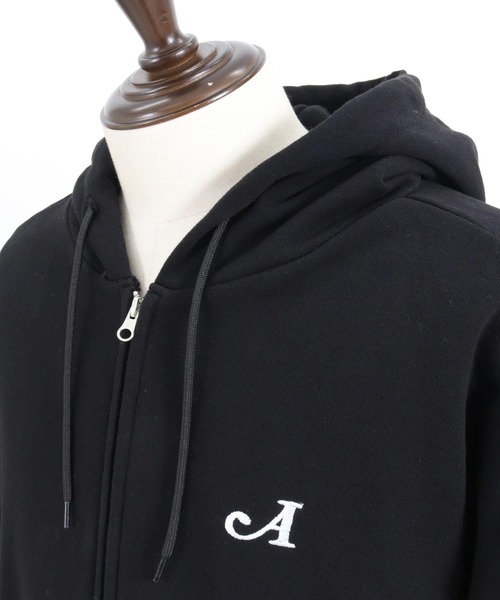 パーカー 「ADAMPATEK/アダムパテック」doubleside logo hoodie / 両面ロゴクラッシュフロッキープルパーカー レディース ADAM PATEK パーカー 「ADAMPATEK/アダムパテック」doubleside