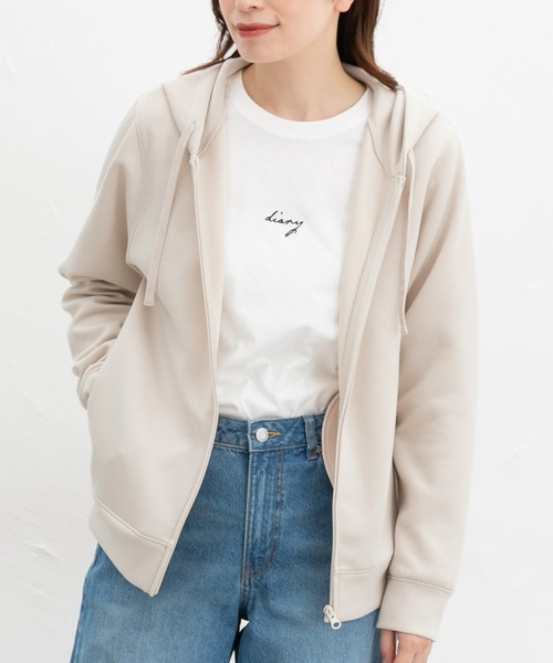 Honeys パーカー きれいめジップパーカー レディース : ZOZOTOWN