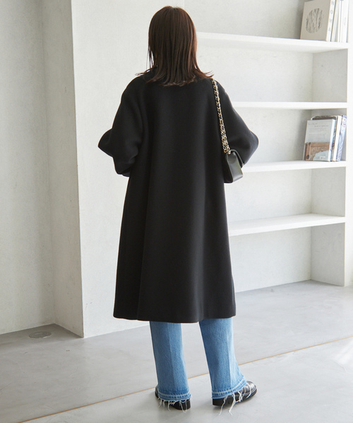 「SLOBE IENA」 ノーカラーコート 36 ベージュ レディース_画像9