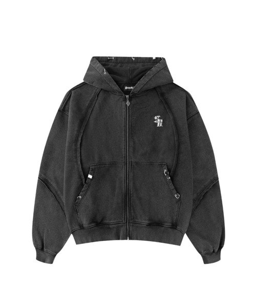 SUPPLIER パーカー フーディー｜Switching Pierced Zip hoodie