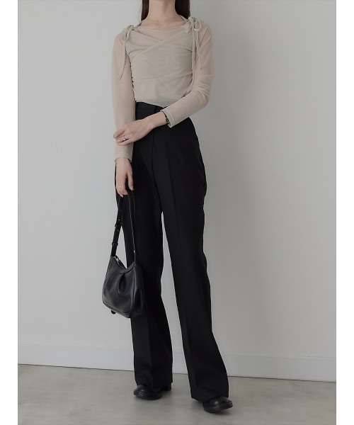 amel tシャツ 「RE ARRIVAL」チュールレイヤードリボントップス