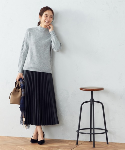 「COMME CA ISM」 プリーツスカート MEDIUM ベージュ レディース_画像5