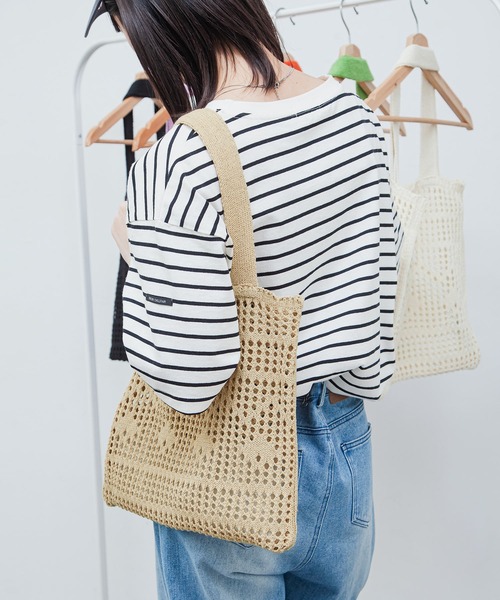 トートバッグ かぎ針編みトートバッグ レディース : ZOZOTOWN Yahoo!店