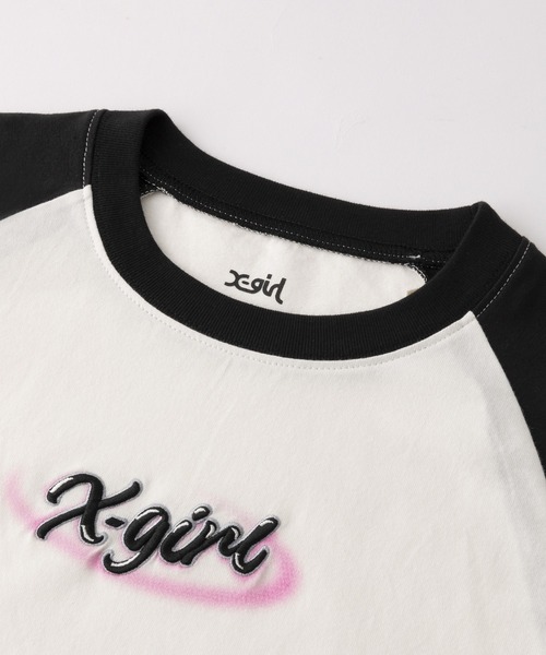 エックスガール X-girl SPRAY ART AND EMBROIDERY RAGLAN S/S BABY TEE 半袖 コンパクト トレンド レディース ストリート ブランド 新品 正規品 楽天市場】【 X-girl エックスガール 】 SPRAY PRINT AND