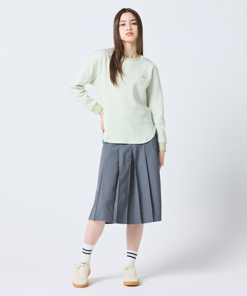 LACOSTE（ラコステ） tシャツ ラウンドヘム 配色リブカラー ワッフル
